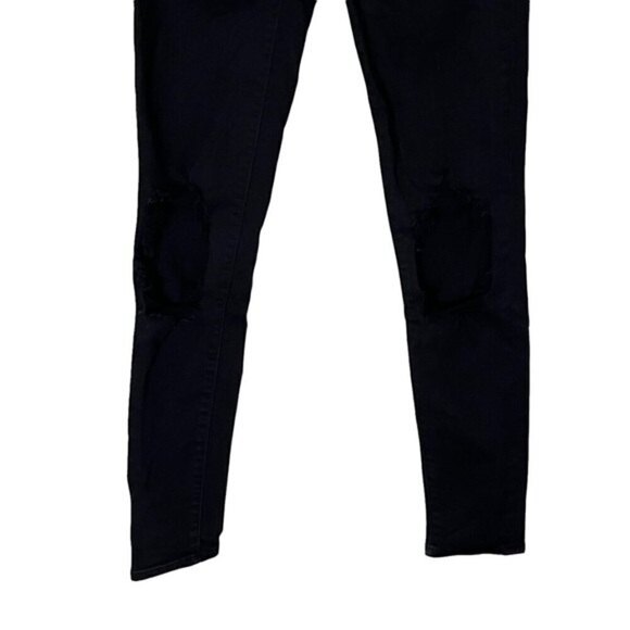 Levi’s 721 High Rise Skinny Ripped Jeans Black Women’s Size 25x30 Distressed - Picture 4 of 15